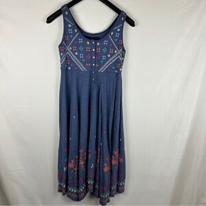 Johnny was embroidered blouse dress asymmetrical hem did Small